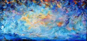Acrylique sur toile de coton, 762 x 1524, 2018 Ragnarök