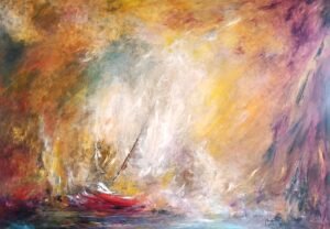 Technique mixte sur toile de lin, 650x930 Émersion