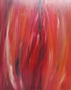 Technique mixte sur toile de lin, 730 x 920 Fièvre