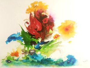 Technique mixte sur papier aquarelle, 300 x 400 P14